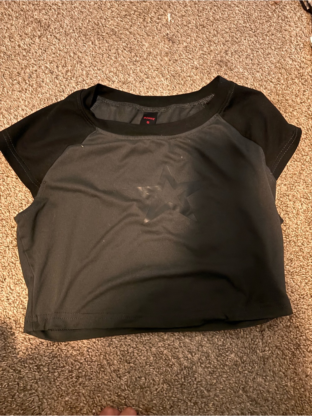 Converse Black Women's Short-Sleeve Crop Tee